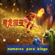 numeros para bingo de 1 a 90